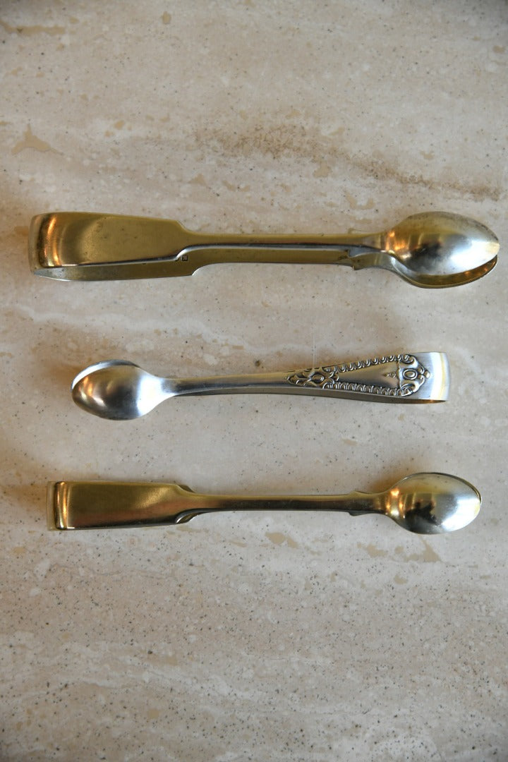 3 Pairs Vintage Sugar Tongs