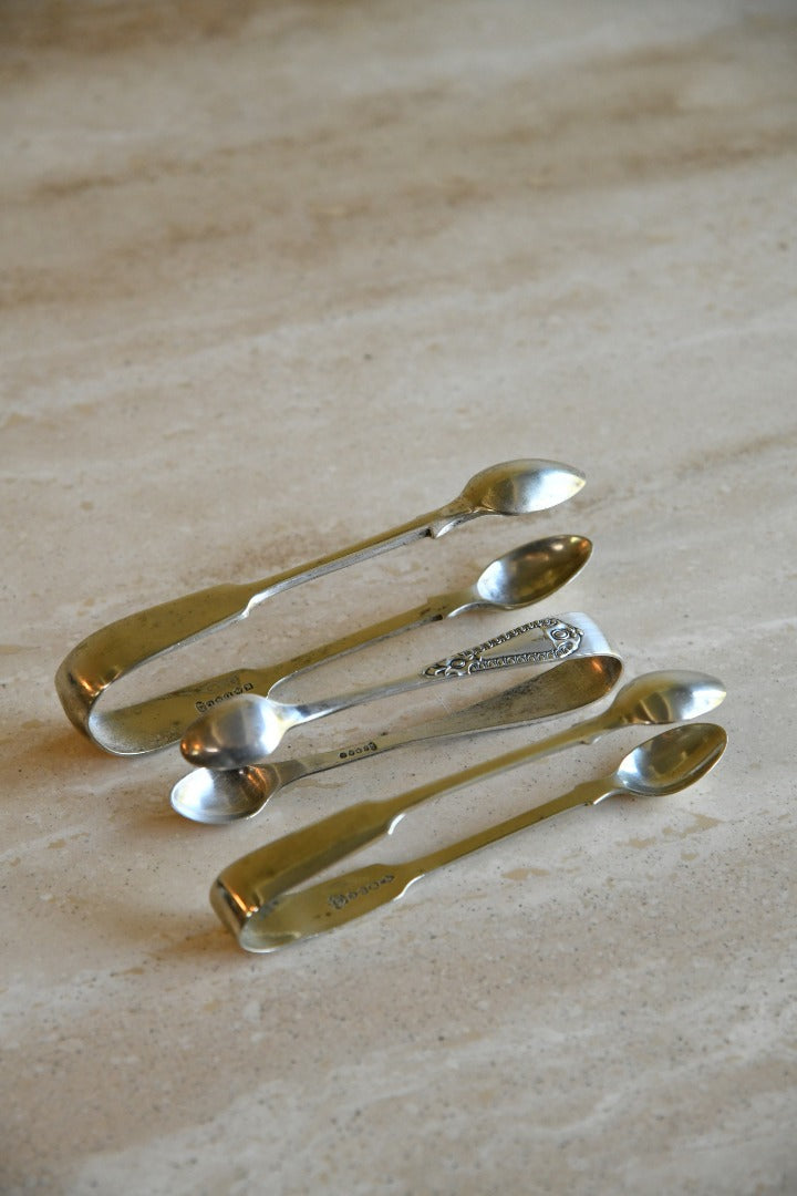 3 Pairs Vintage Sugar Tongs