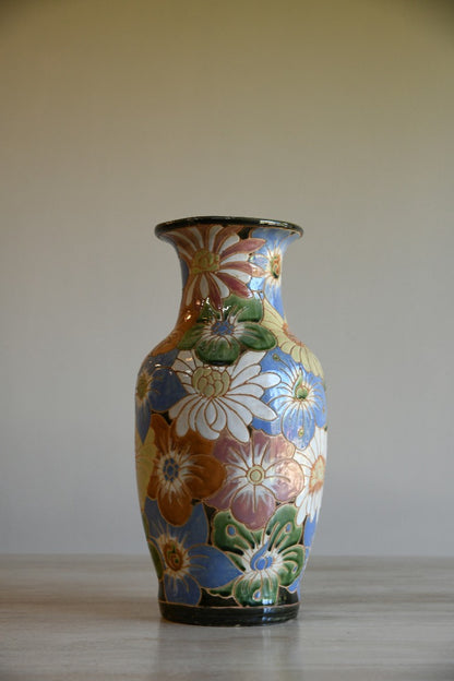 Large Floral Ceramic Vase