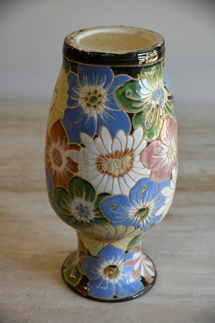 Large Floral Ceramic Vase