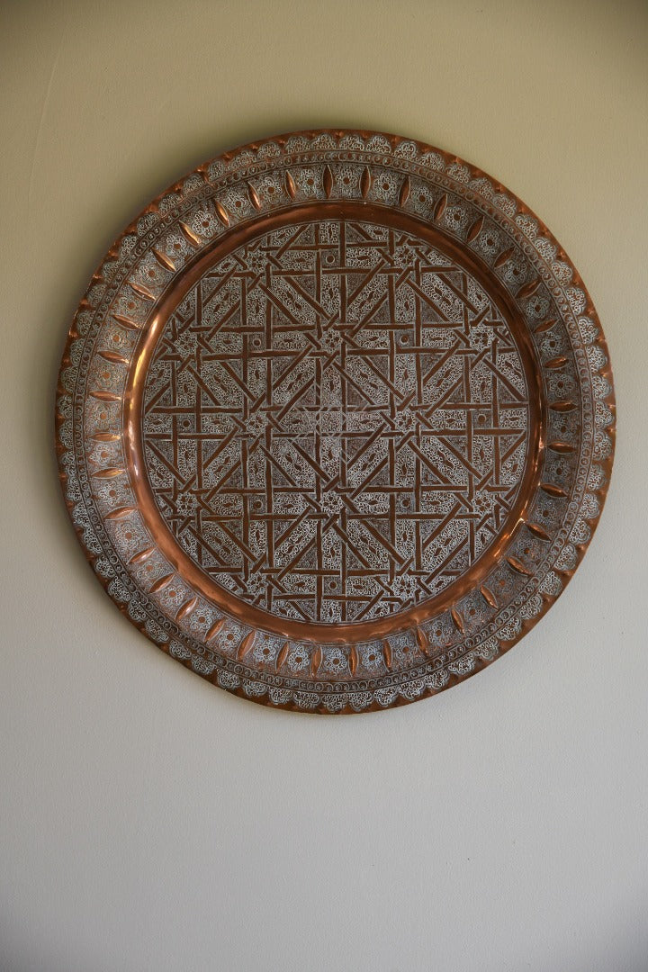 Moroccan Etched Copper Charger