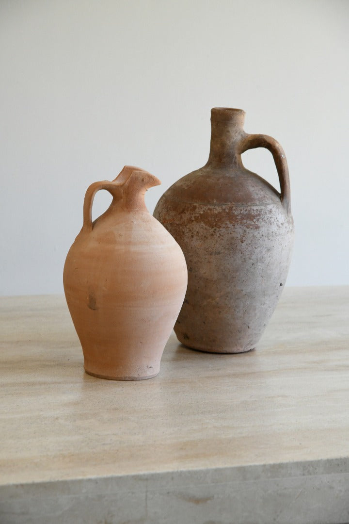 Pair Terracotta Jugs