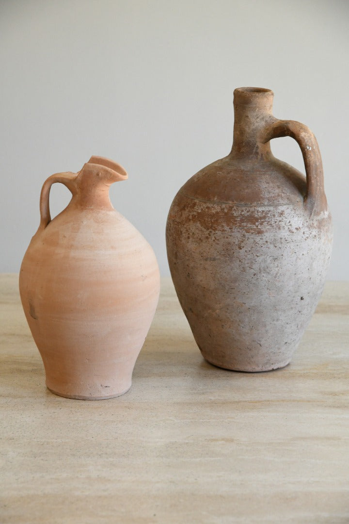 Pair Terracotta Jugs