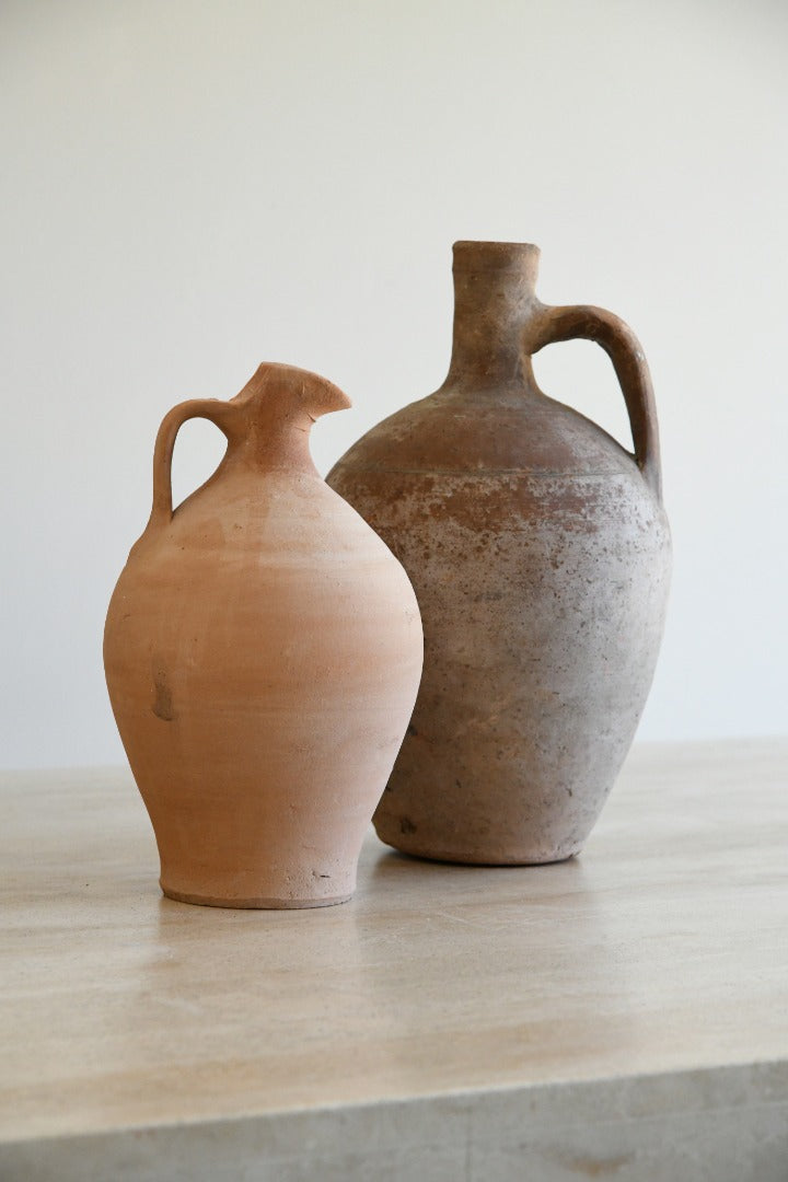 Pair Terracotta Jugs