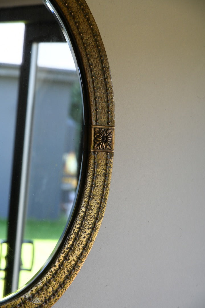 Early 20th Century Gilt Metal Oval Mirror