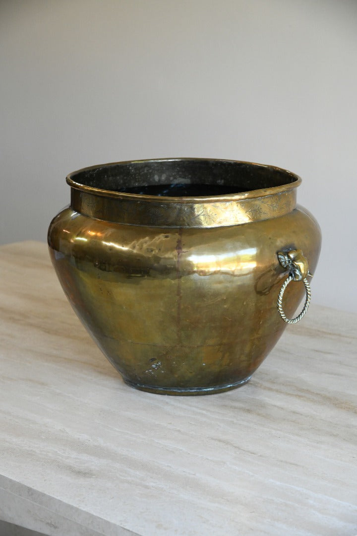 Large Brass Jardiniere