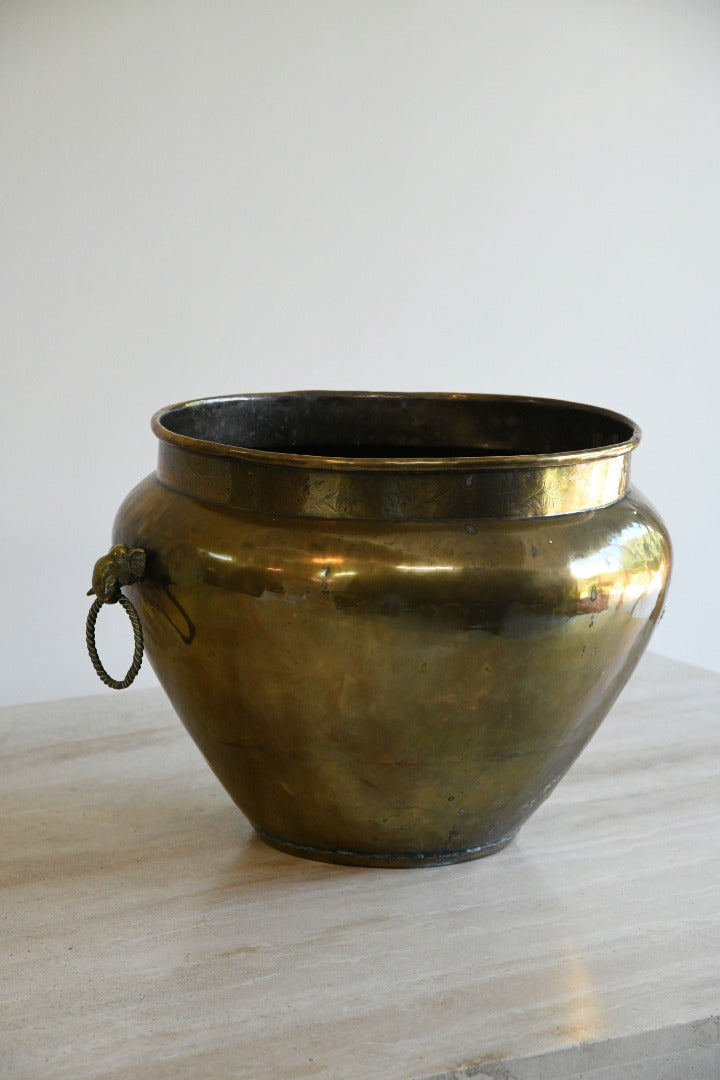 Large Brass Jardiniere