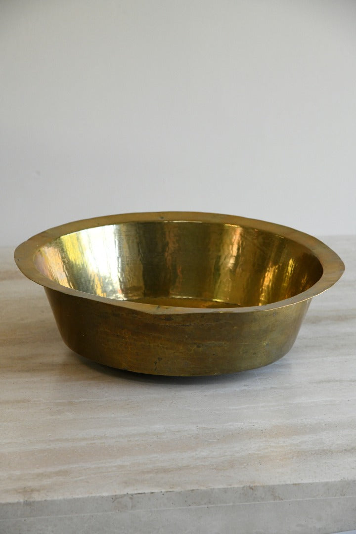 Hammered Brass Basin