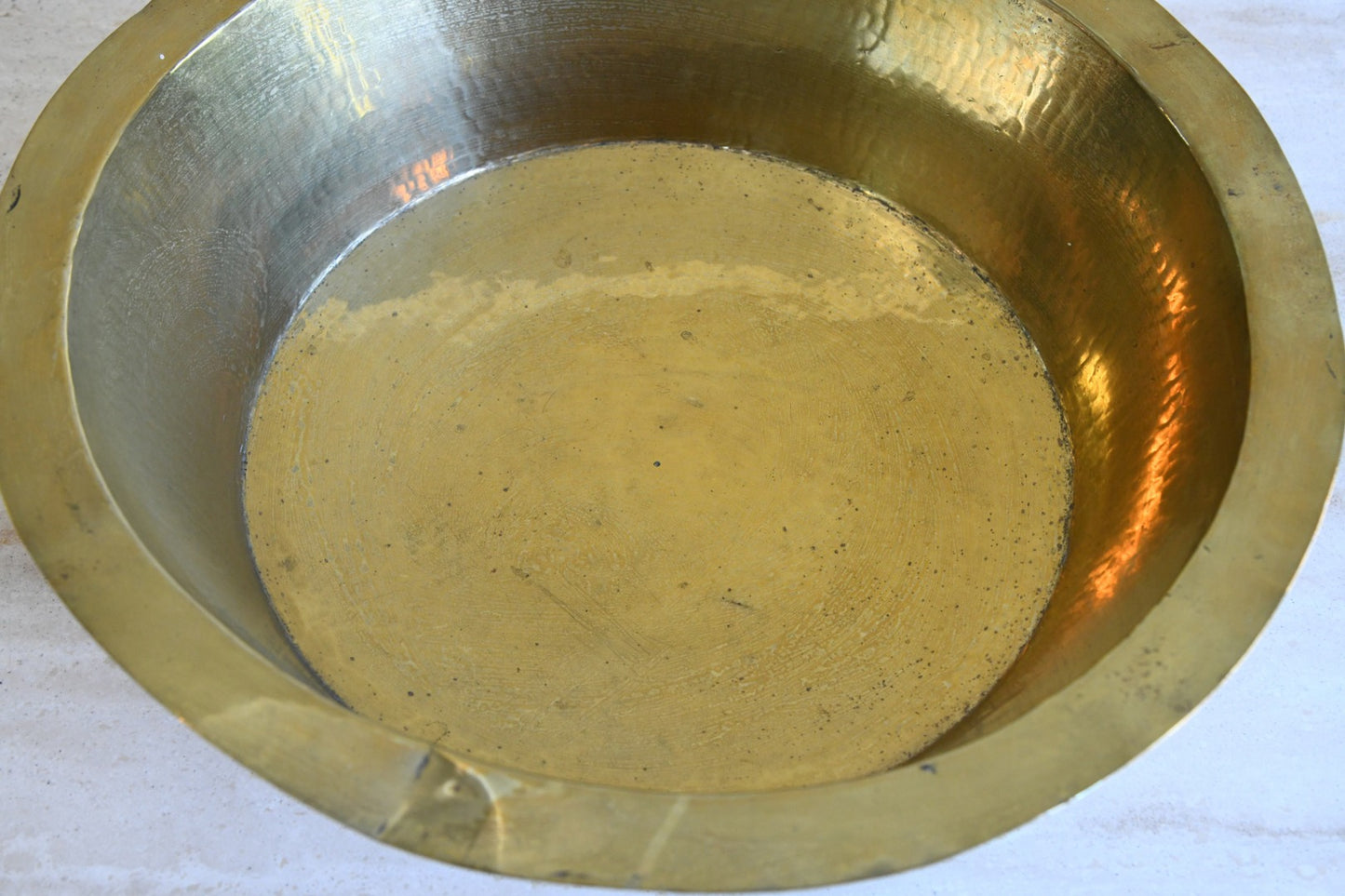 Hammered Brass Basin