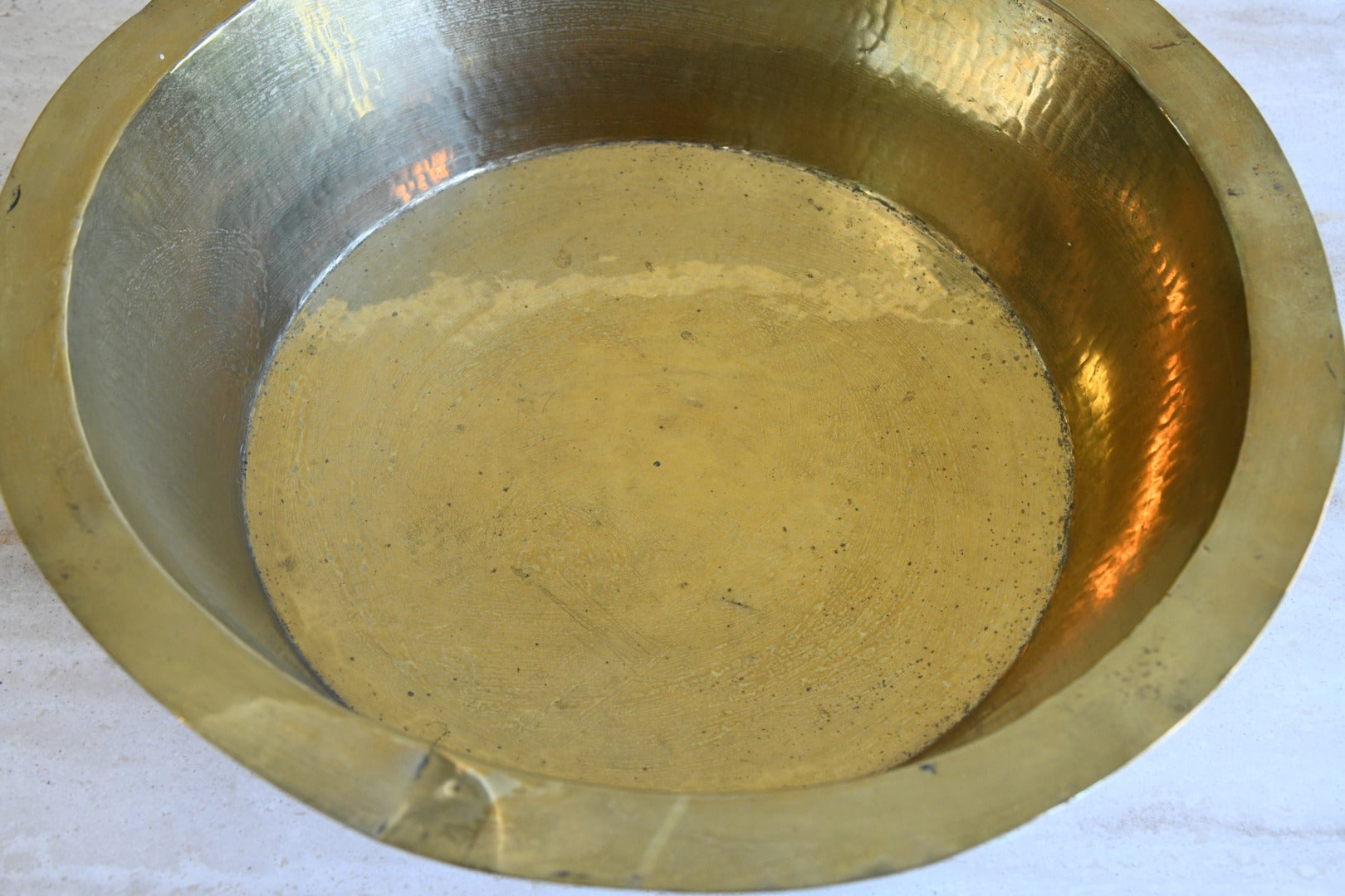 Hammered Brass Basin