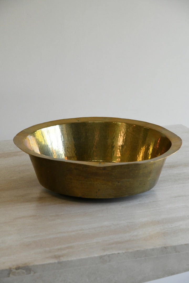 Hammered Brass Basin