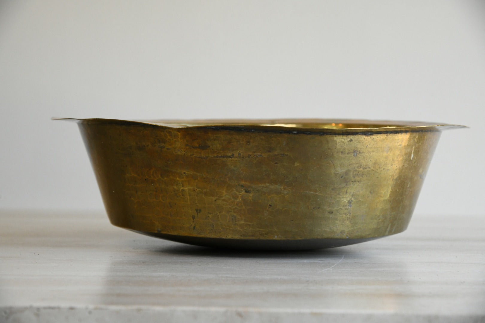 Hammered Brass Basin