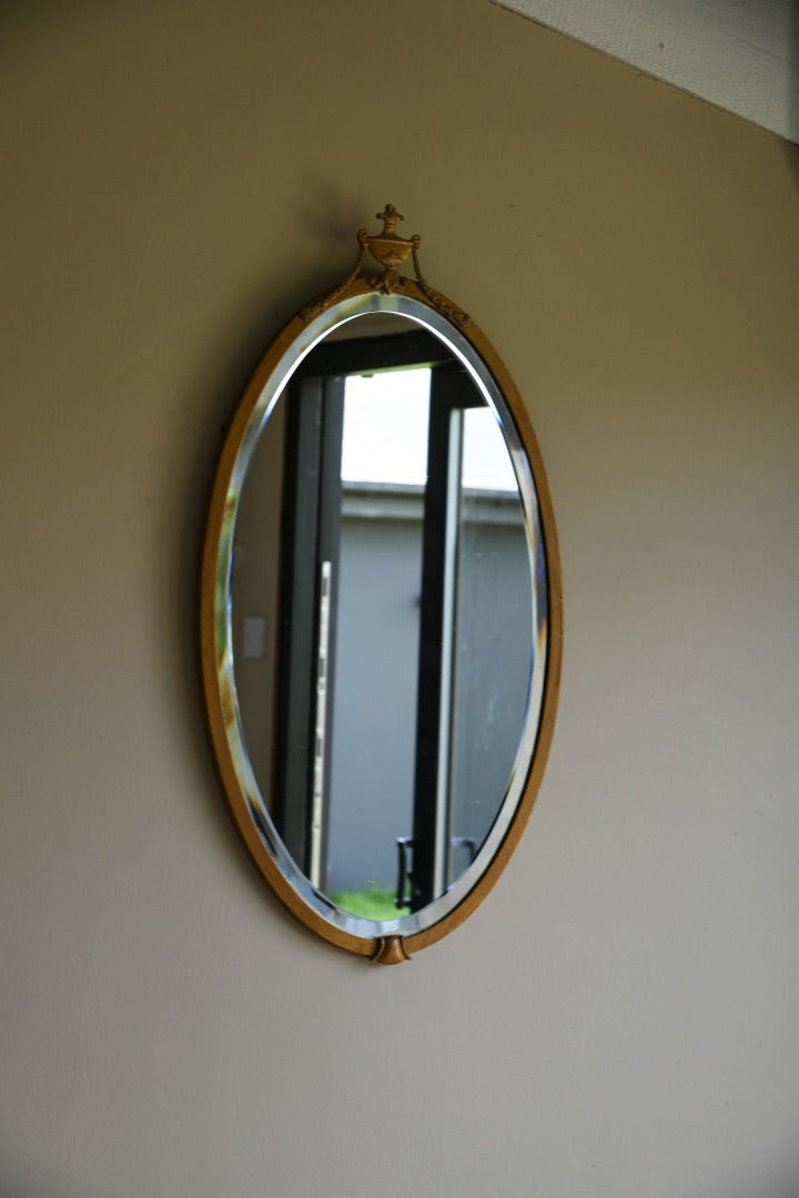 Oval Gilt Frame Mirror