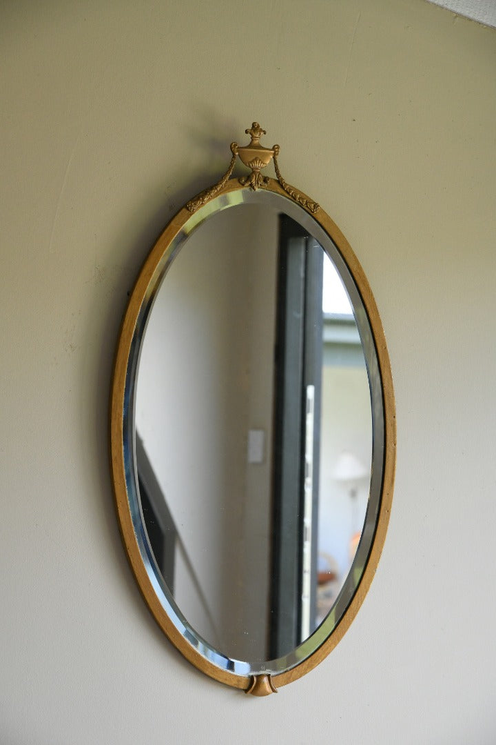 Oval Gilt Frame Mirror