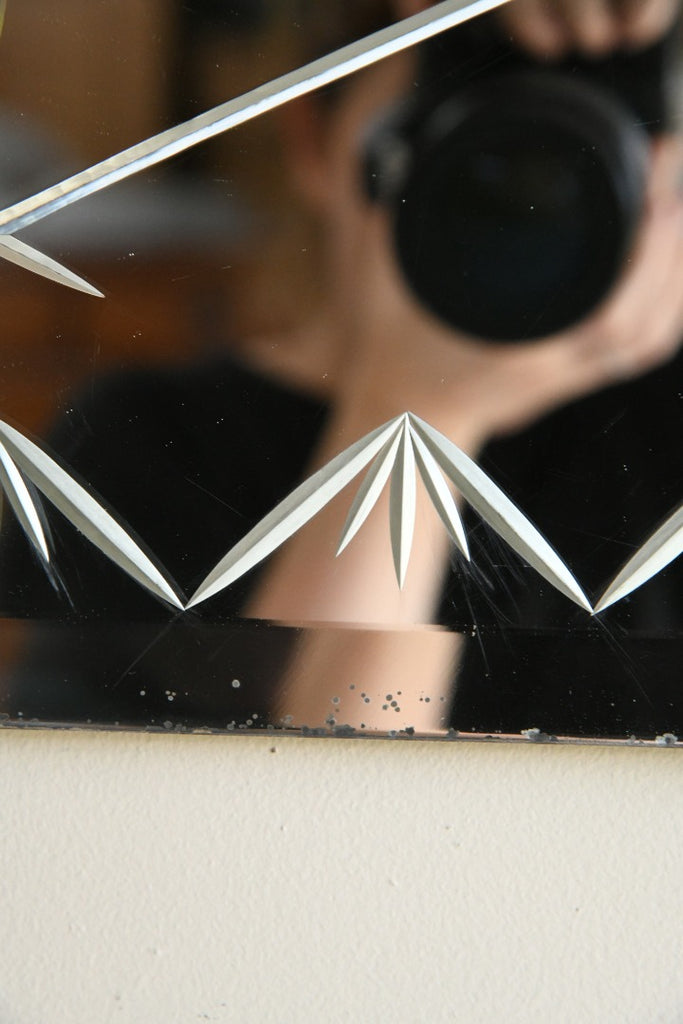 Vintage Etched Frameless Mirror