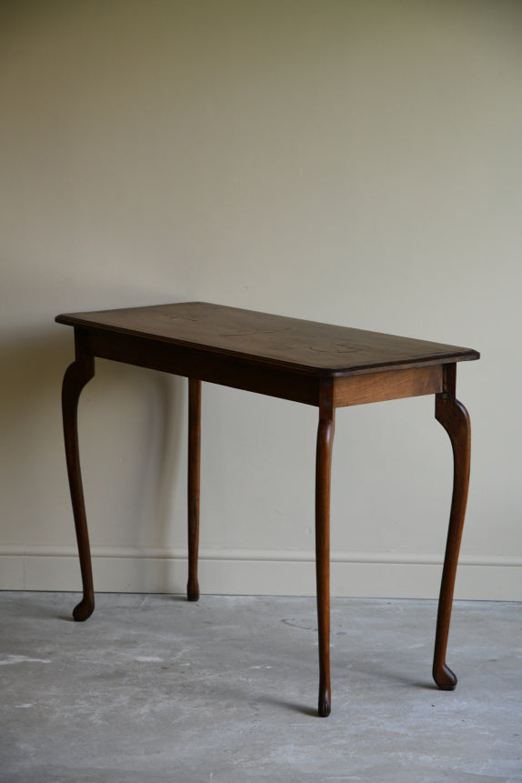 Oak & Walnut Inlaid Table