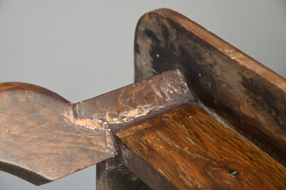 Oak & Walnut Inlaid Table