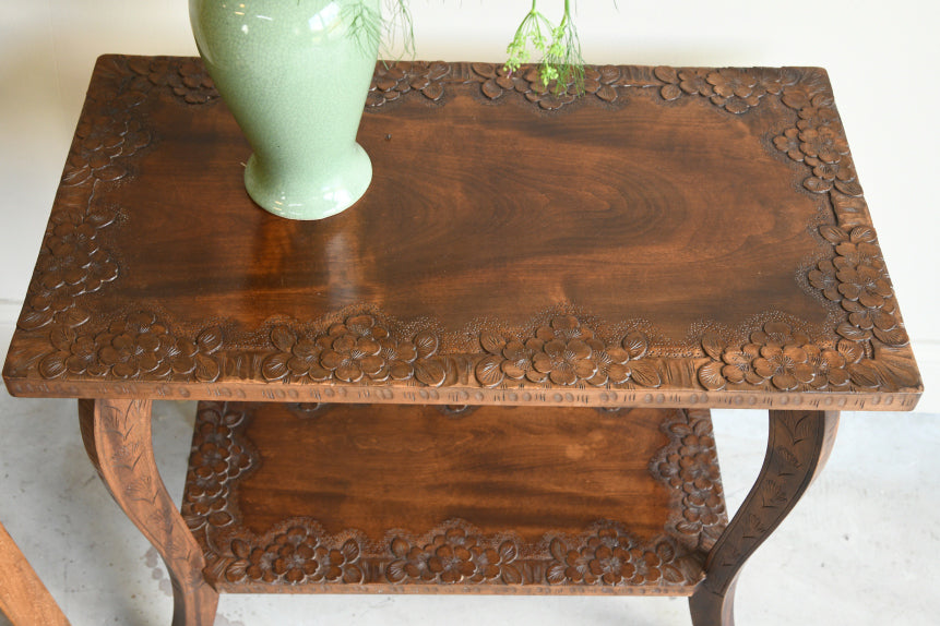 Carved Oriental Table