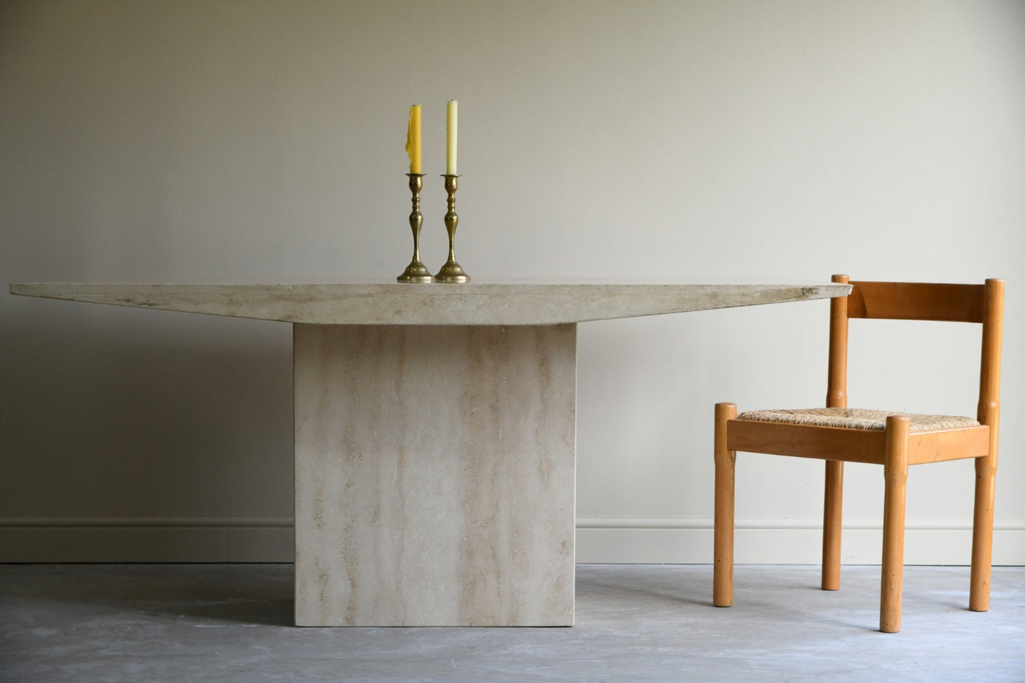 Rectangular Travertine Dining Table