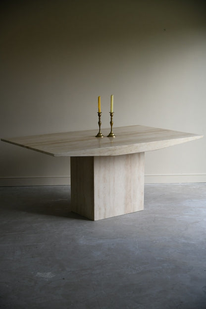 Rectangular Travertine Dining Table