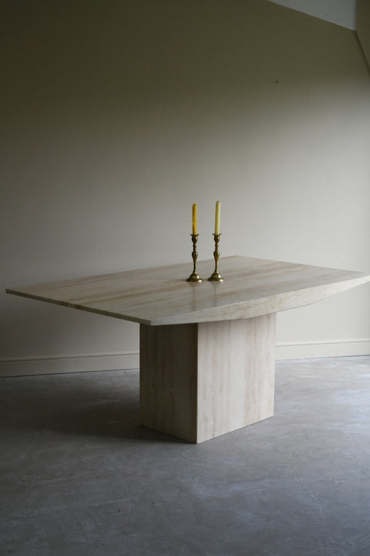 Rectangular Travertine Dining Table