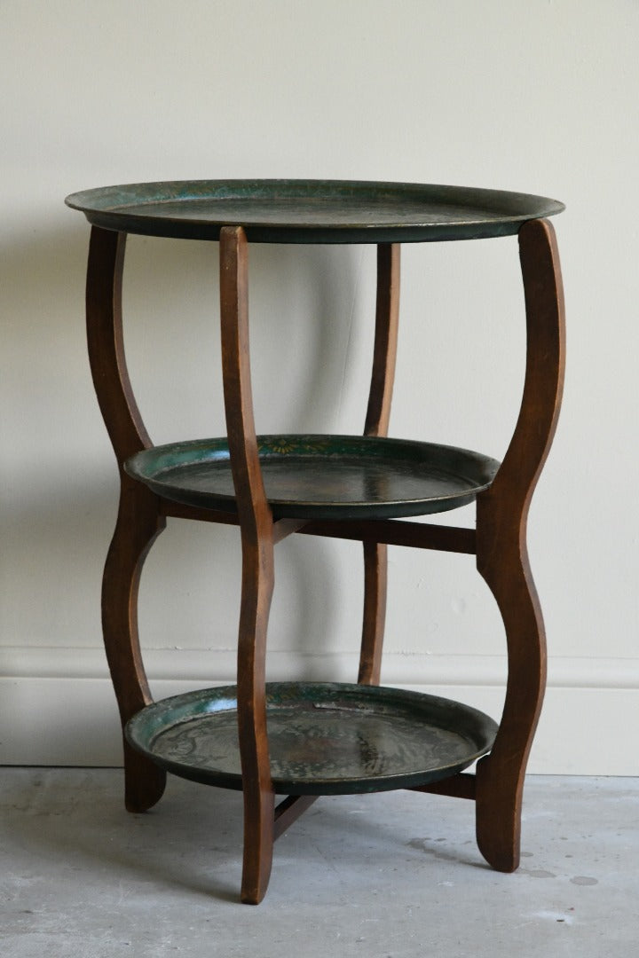 Three Tier Toleware Tray Stand