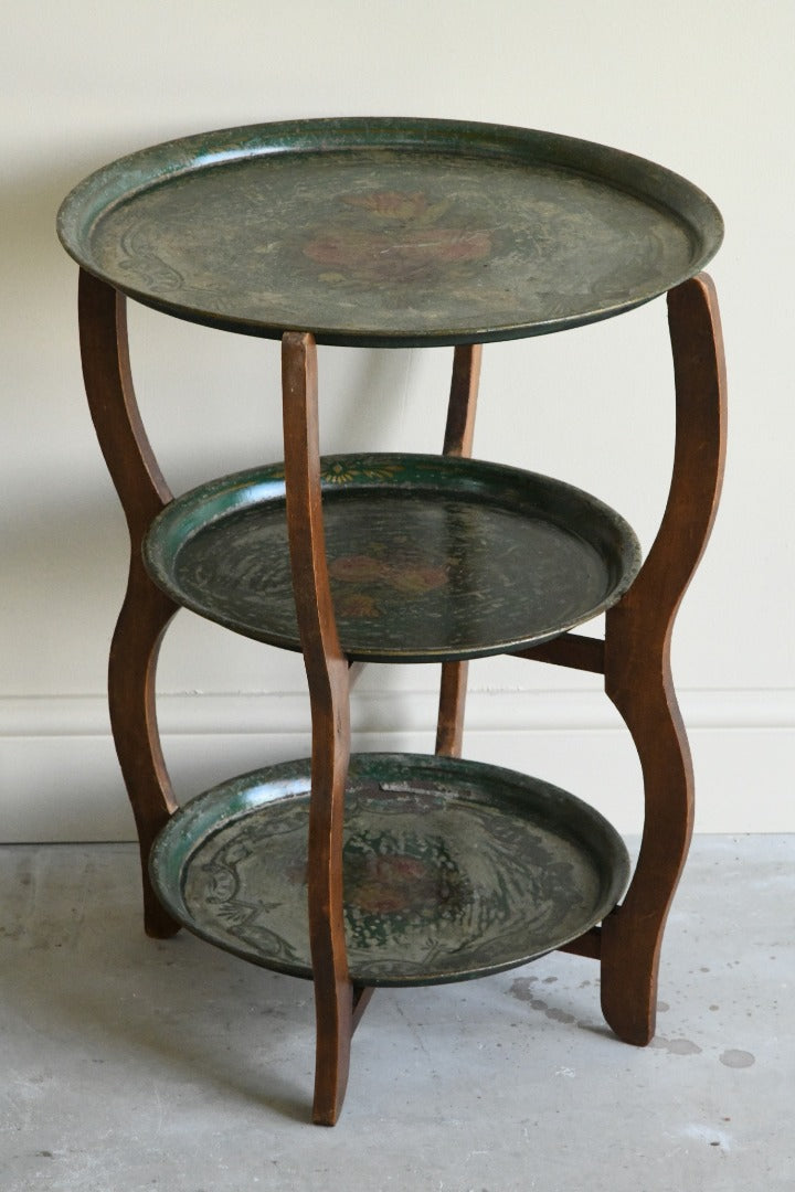 Three Tier Toleware Tray Stand