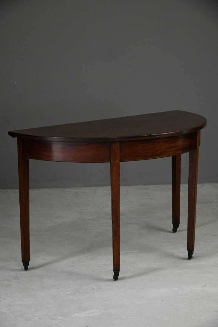 Mahogany Demi Lune Side Table