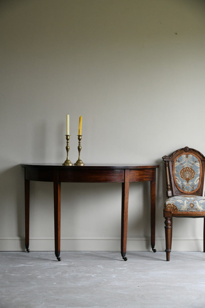 Mahogany Demi Lune Side Table