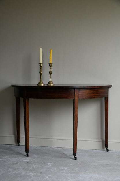 Mahogany Demi Lune Side Table