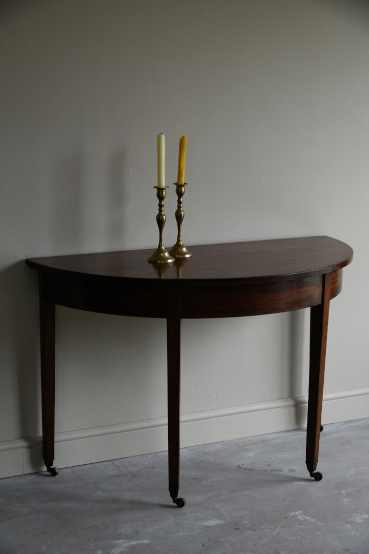 Mahogany Demi Lune Side Table