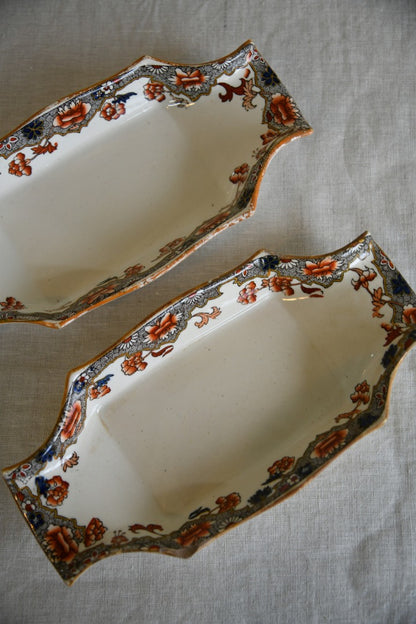 Pair Antique W T Copeland Dishes