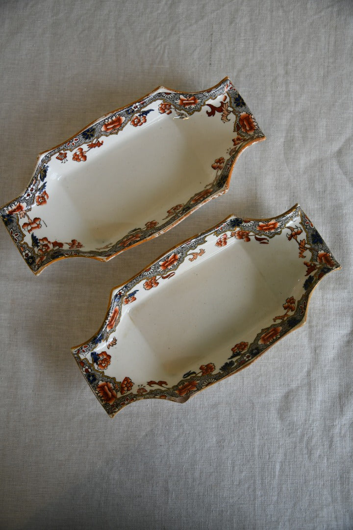 Pair Antique W T Copeland Dishes