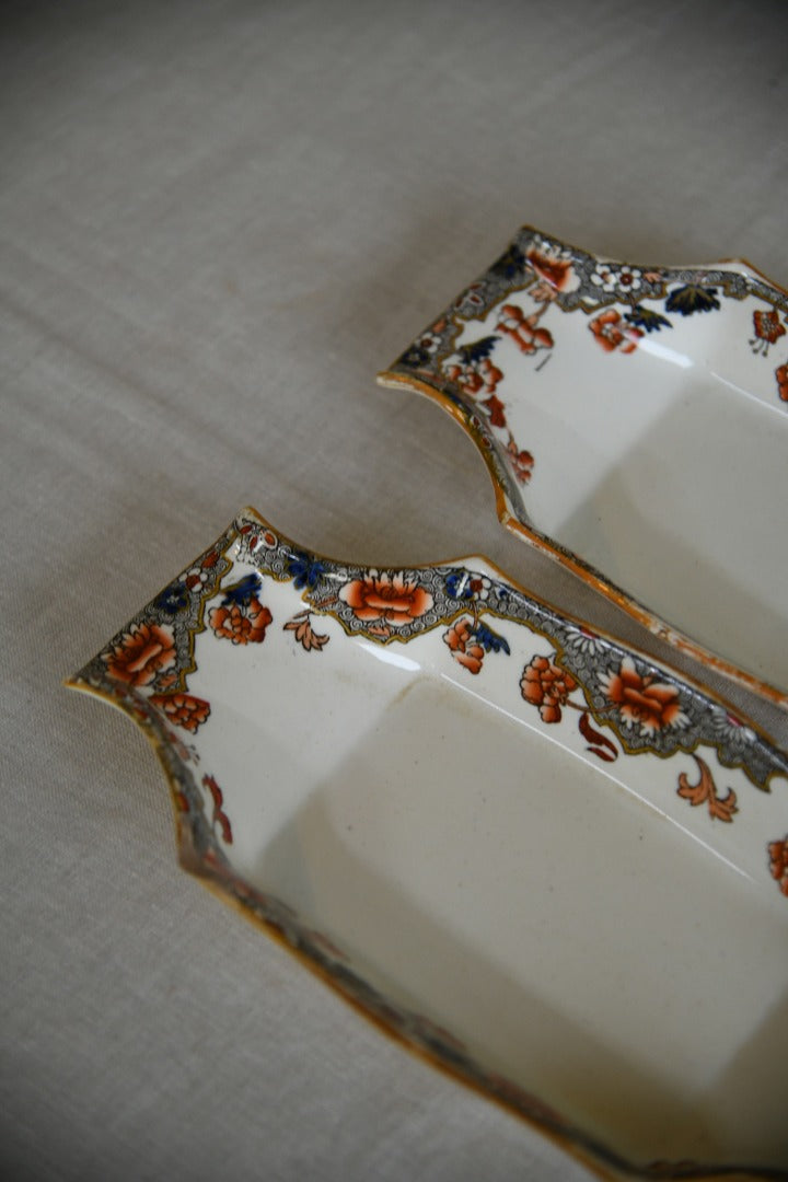 Pair Antique W T Copeland Dishes