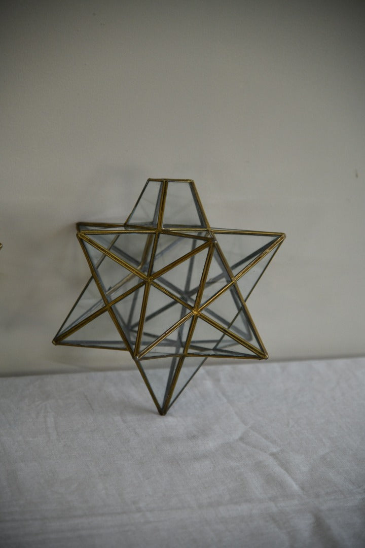 Pair Star Glazed Lampshades