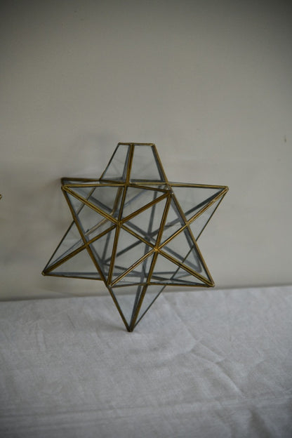 Pair Star Glazed Lampshades