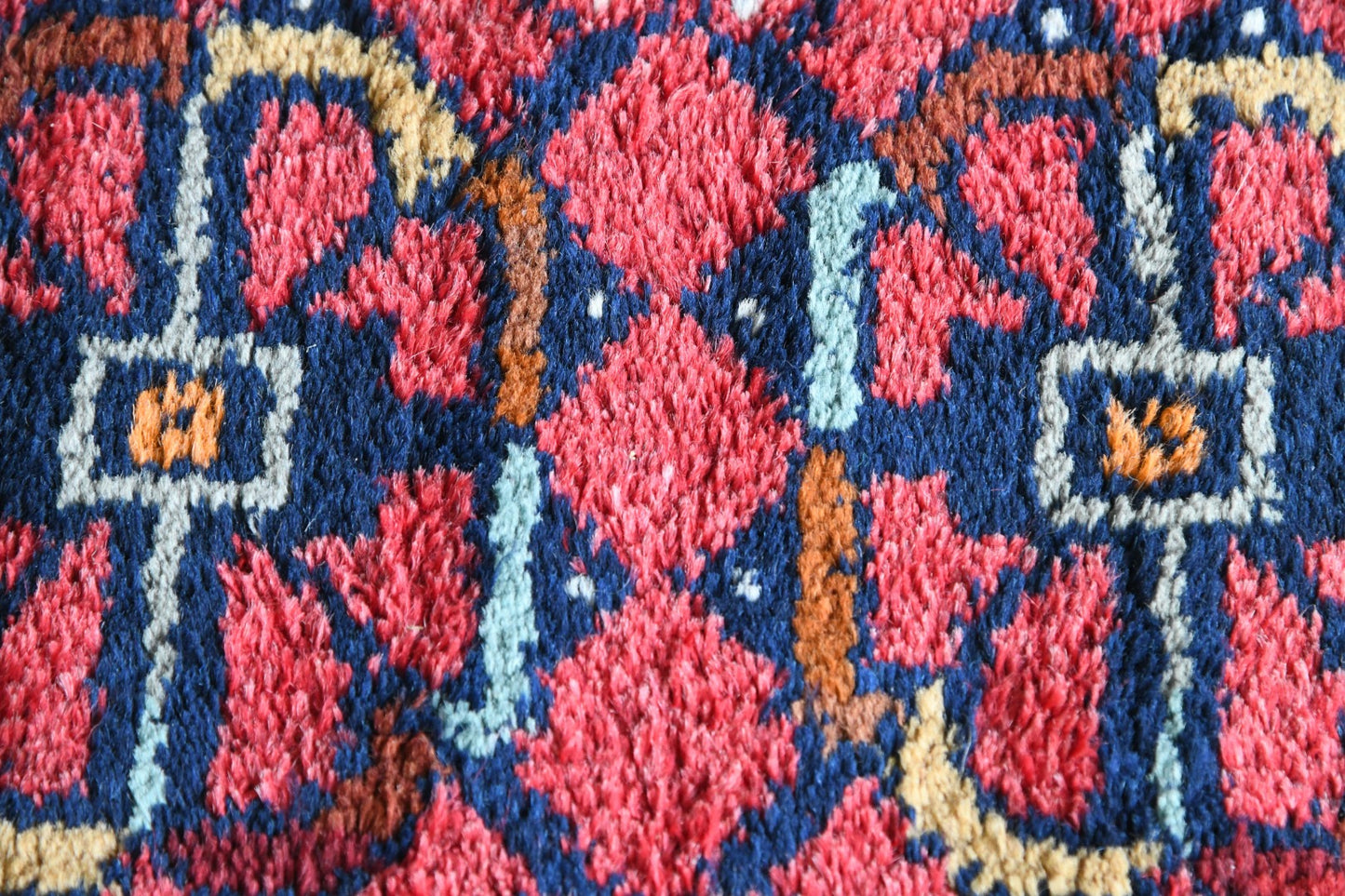 Small Red Afghan Wool Rug