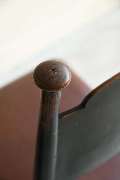 Pair Liberty & Co Ebonised Oak Occasional Chairs