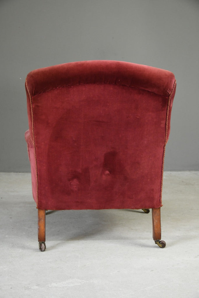 19th Century Upholstered Button Back Armchair