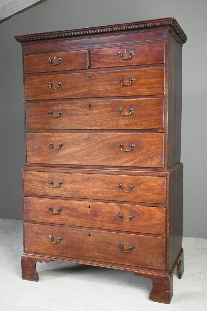 Antique Georgian Mahogany Chest on Chest