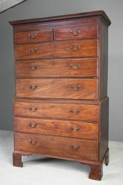 Antique Georgian Mahogany Chest on Chest