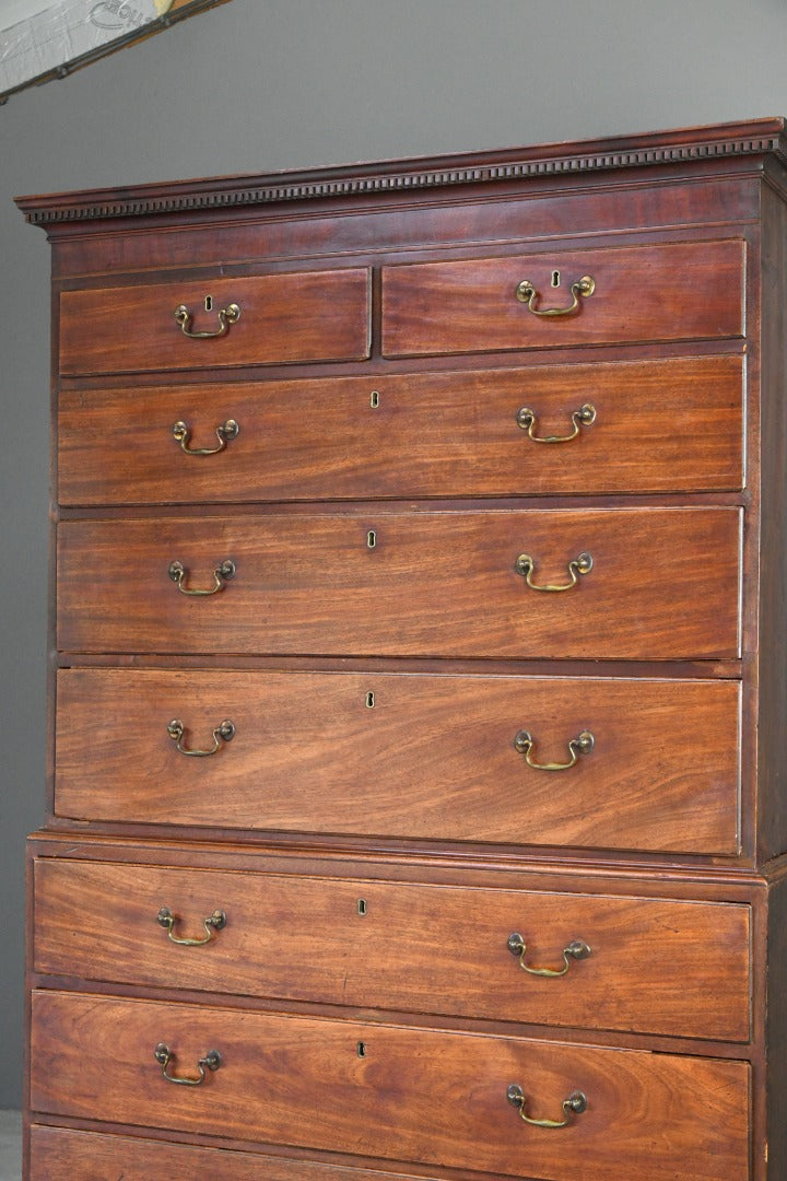 Antique Georgian Mahogany Chest on Chest