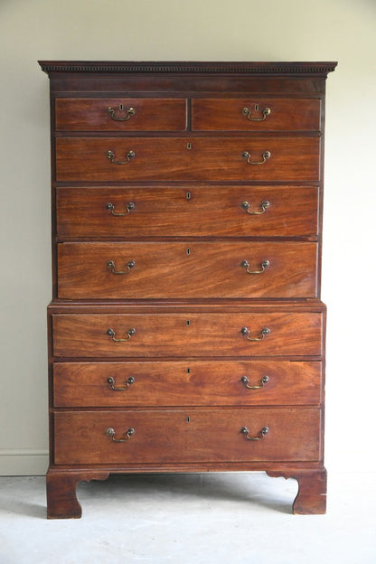 Antique Georgian Mahogany Chest on Chest