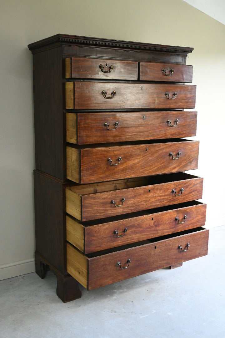 Antique Georgian Mahogany Chest on Chest