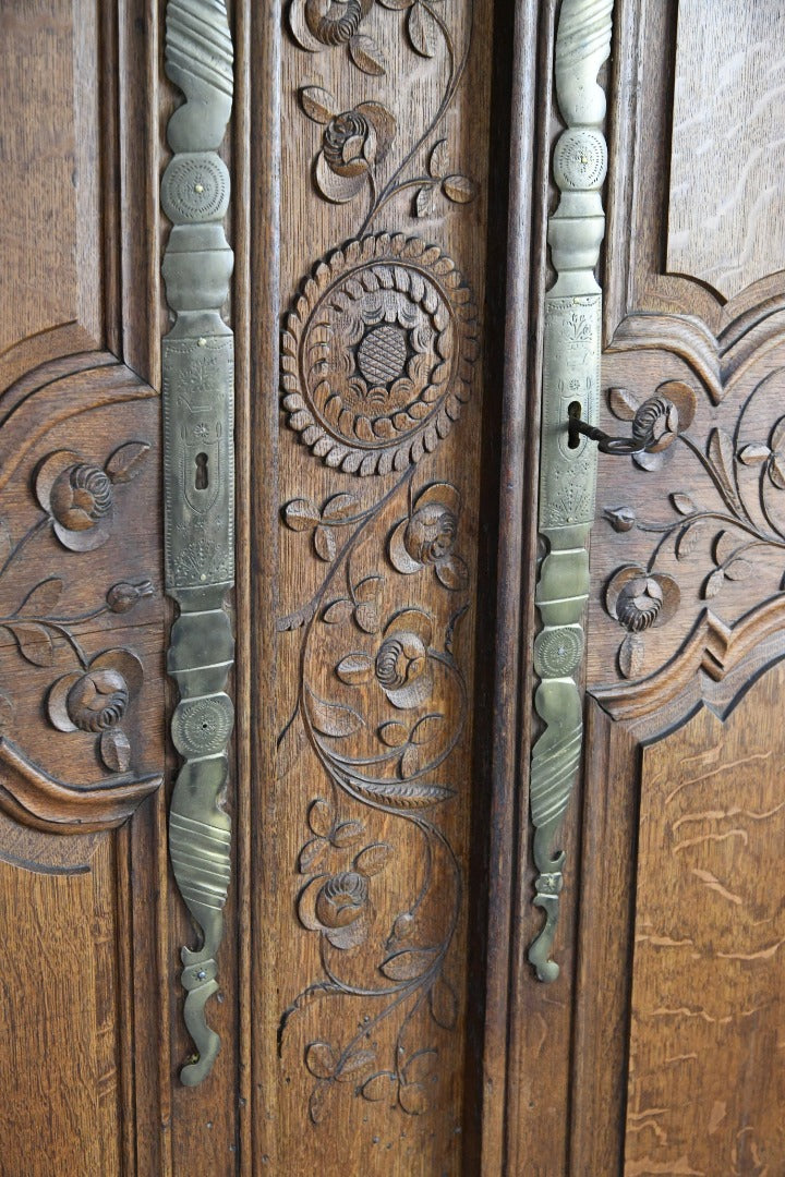 French Carved Oak Cupboard