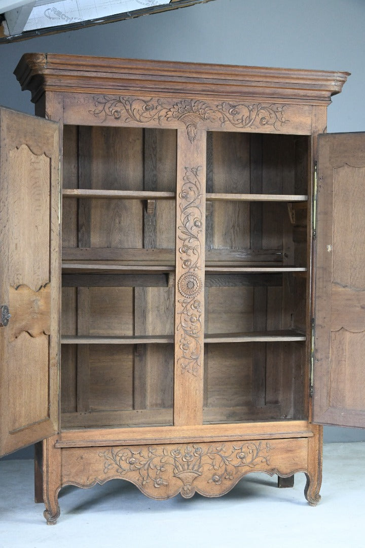 French Carved Oak Cupboard