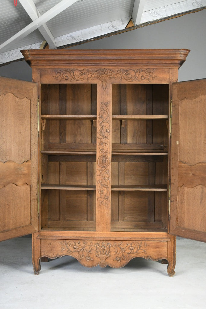French Carved Oak Cupboard