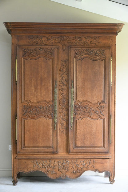 French Carved Oak Cupboard