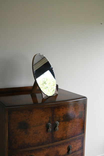 Vintage Oval Easel Dressing Table Mirror