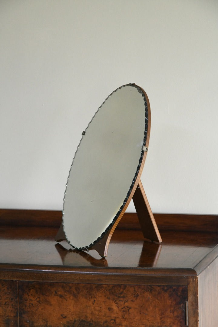 Vintage Oval Easel Dressing Table Mirror